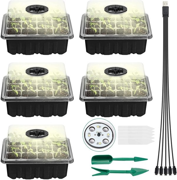 Last Day Sale 48% OFF --🌱Seed Starter Trays with Grow Light