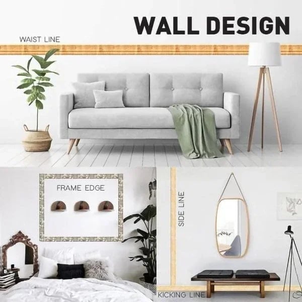 🔥 Self-Adhesive Environmental Protection 3D Wall Edging Strip (7.55 FEET/ROLL)