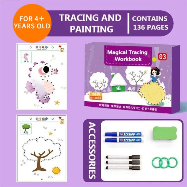 Last Day 48% OFF -- Magical Tracing Workbook Set