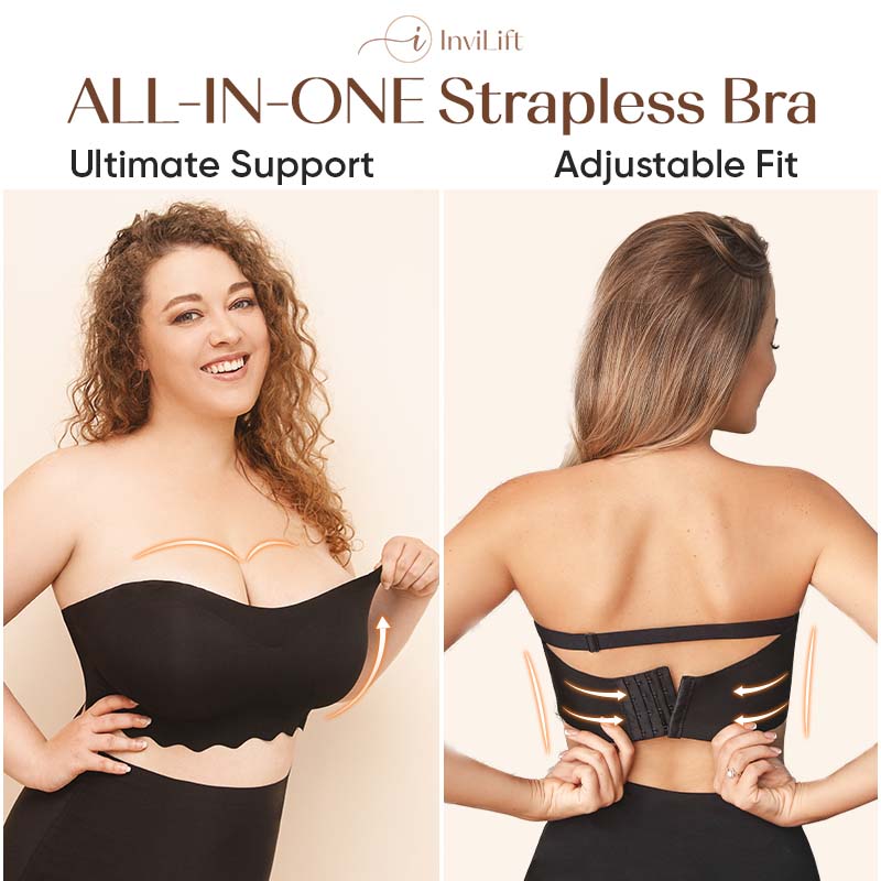 💖Mother's Day Promotion 49% 0ff-Plus size Sexy Strapless Invisible Push Up Bra(Buy 3 Free Shipping)