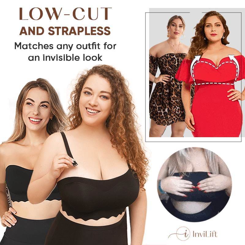 💖Mother's Day Promotion 49% 0ff-Plus size Sexy Strapless Invisible Push Up Bra(Buy 3 Free Shipping)