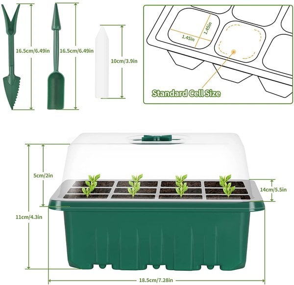 Last Day Sale 48% OFF --🌱Seed Starter Trays with Grow Light